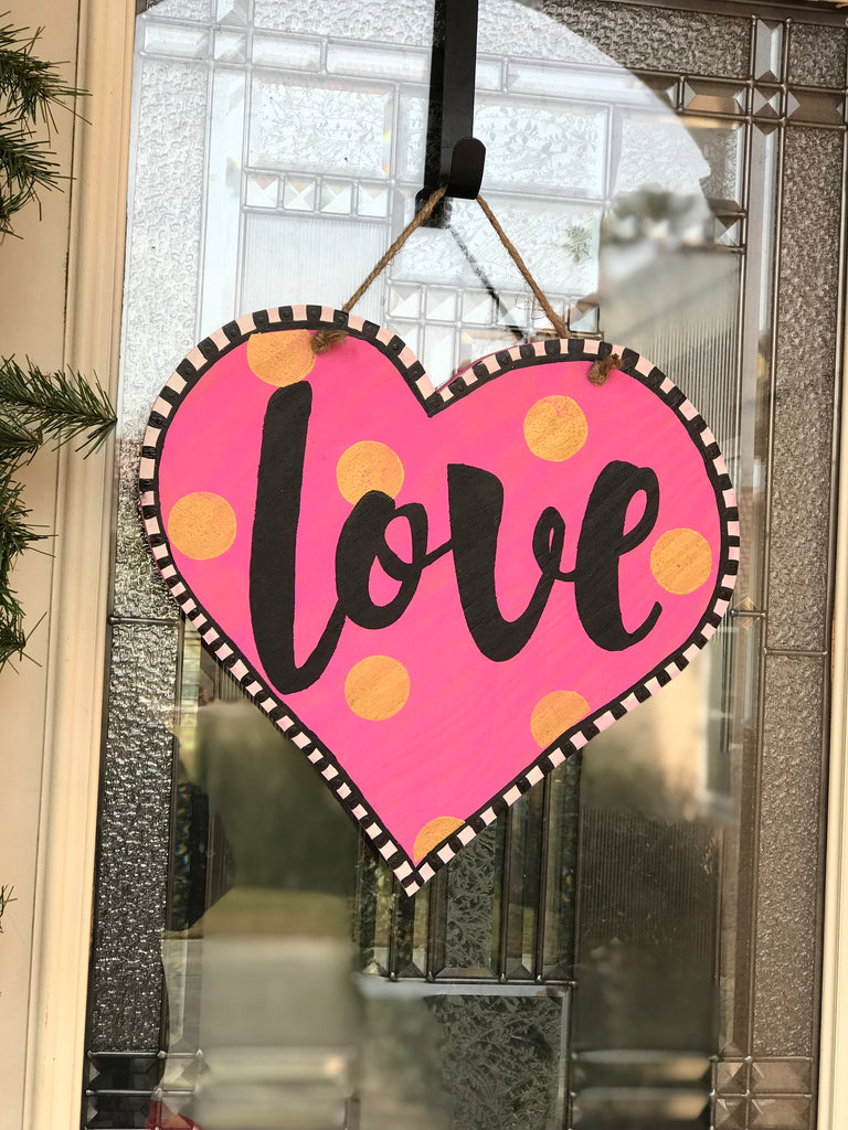 Heart door hanger