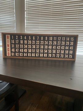 Bingo number board