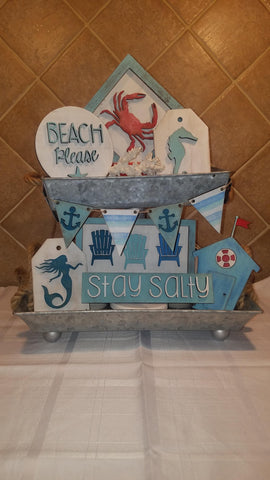 Beach Please tiered tray set