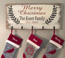 Merry Christmas stocking holder