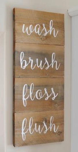 Wash brush floss flush- slated