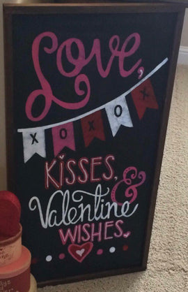Love, kisses and Valentine wishes