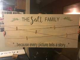 Family picture holder/ story