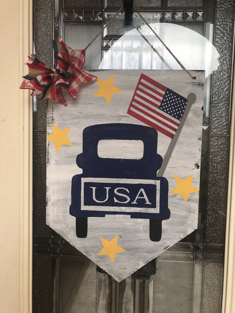 USA truck door hanger