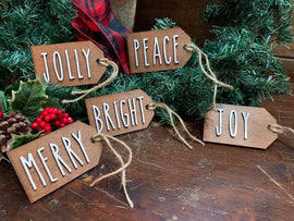 Christmas hang tag ornaments