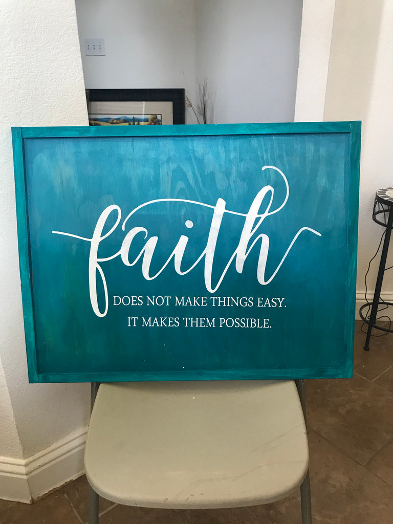 Faith doesn’t make things easy