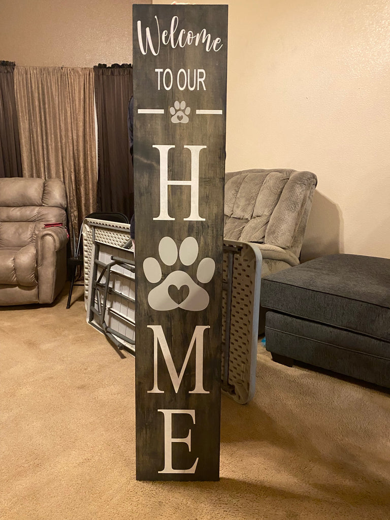 Welcome to our home- paw
