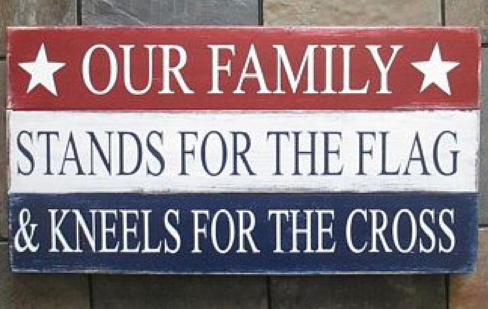 Our family stands...