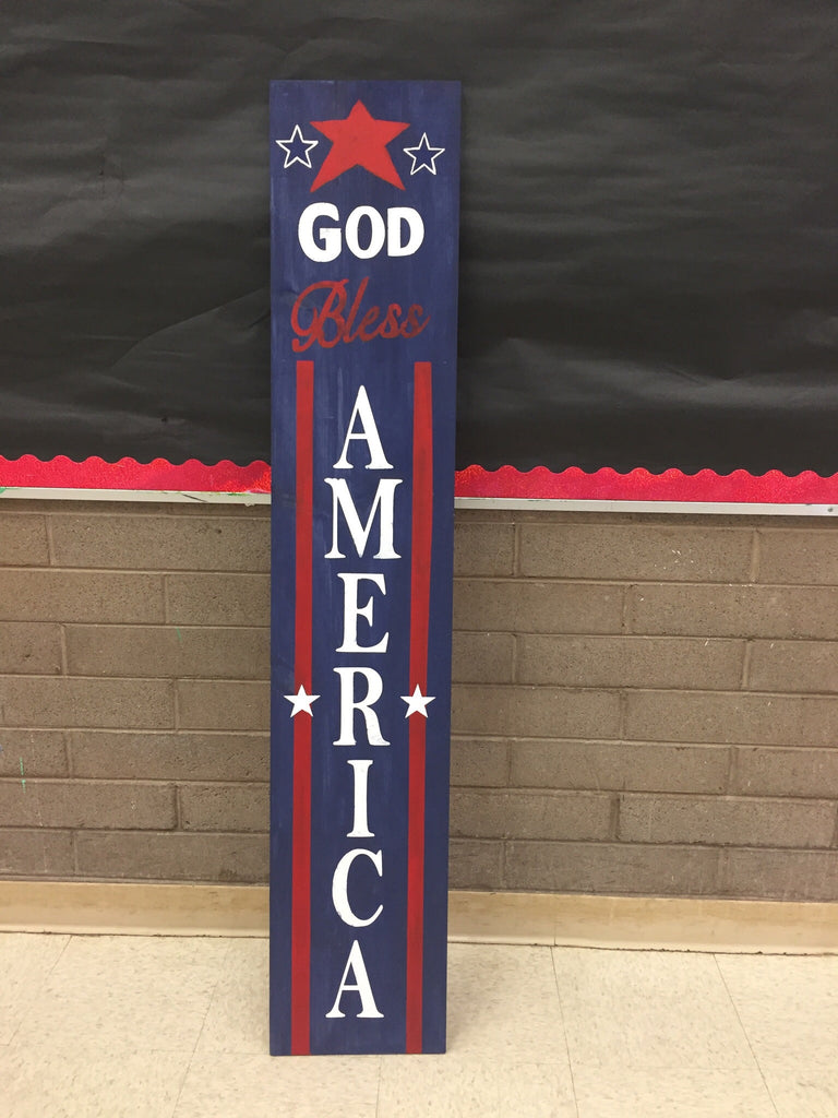 God bless America Porch Sign