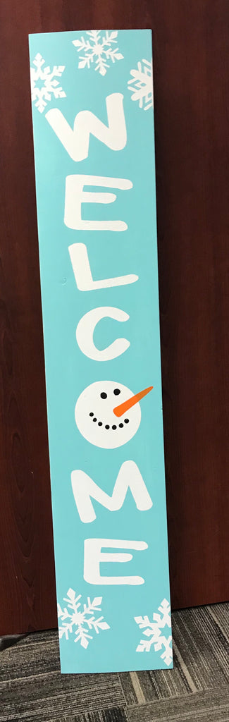 Snowman Welcome Porch sign
